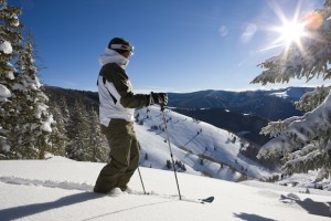 Sunshine and fresh powder. Time to rip.