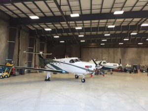 Our new hangar is the perfect hangout for PC-12s.