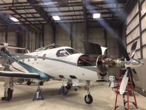 100-hour check-ups keep the PC-12 flying at peak performance.